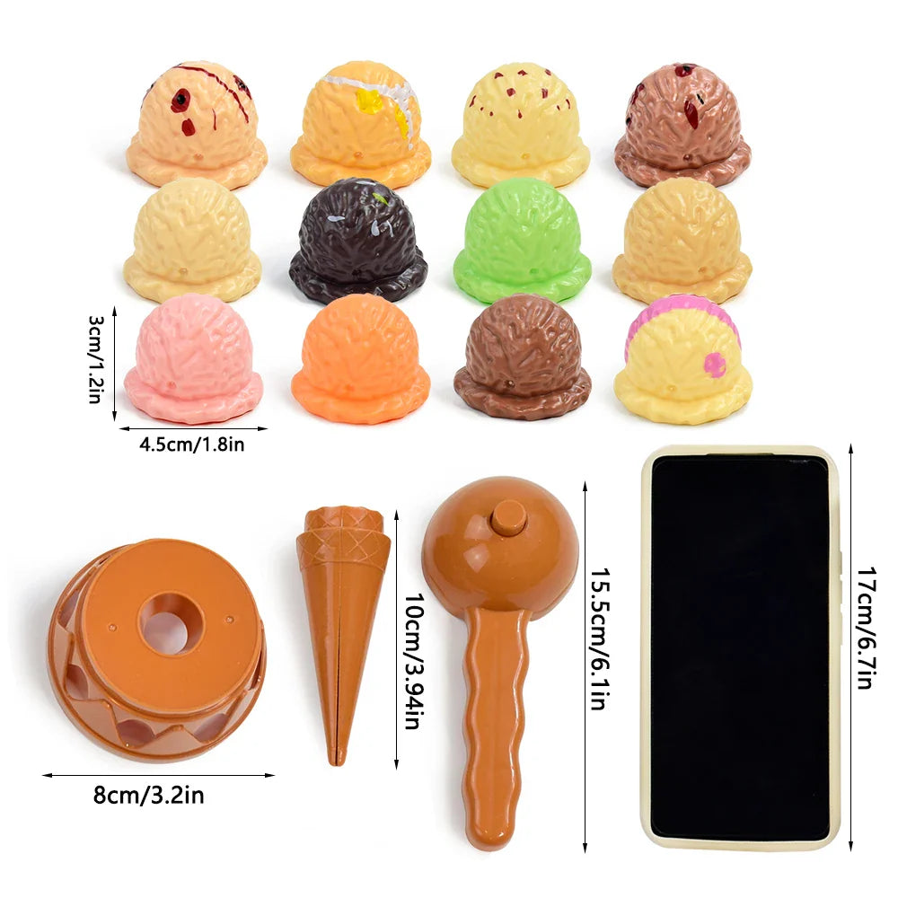 Children Simulation Food Kitchen Toy Ice Cream Stack Up Play Kids Pretend Play Toys Educational Toys For Baby Gifts Good Vibrations