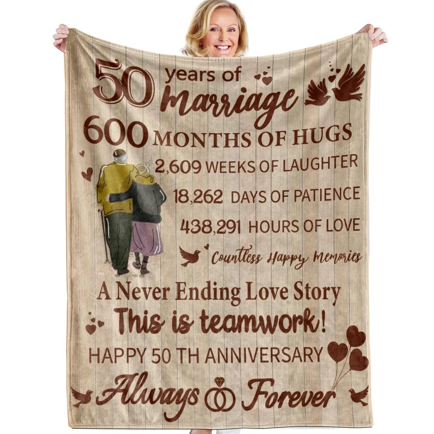 15 Anniversary Crystal Wedding Anniversary Gift, Anniversary Gift Blanket for Wife Husband Good Vibrations