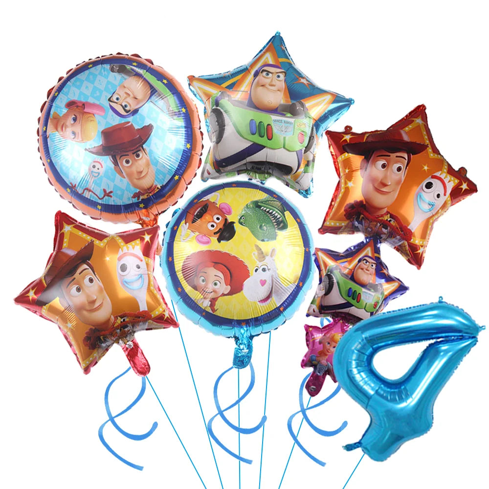 Toy Story Decoration Kids Party Favors Plates Children Girls Birthday Blue Sky White Clouds Balloons Party Supplies Baby Shower Good Vibrations