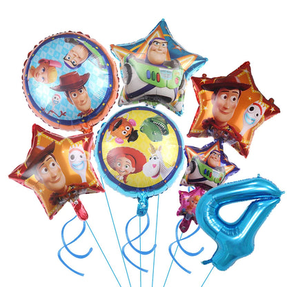 Toy Story Decoration Kids Party Favors Plates Children Girls Birthday Blue Sky White Clouds Balloons Party Supplies Baby Shower Good Vibrations
