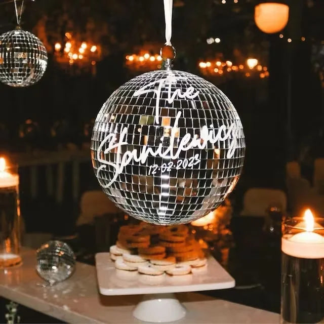 Personalised Disco Ball 20cm Party & Wedding Decor Unique Gift Disco Theme Parties DIY Weddings Showers Events Hen Do Good Vibrations