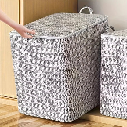 Extra Large Storage Box with Lid Modern Space Saving Design Durable for Clothes Bedding Home Organization Wardrobe Moving Good Vibrations