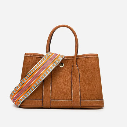 Elegant Ladies Leather Tote Bag Luxury Brand Women's Crossbody Shoulder Bag Fashionable Designer Inspired Handbags Good Vibrations