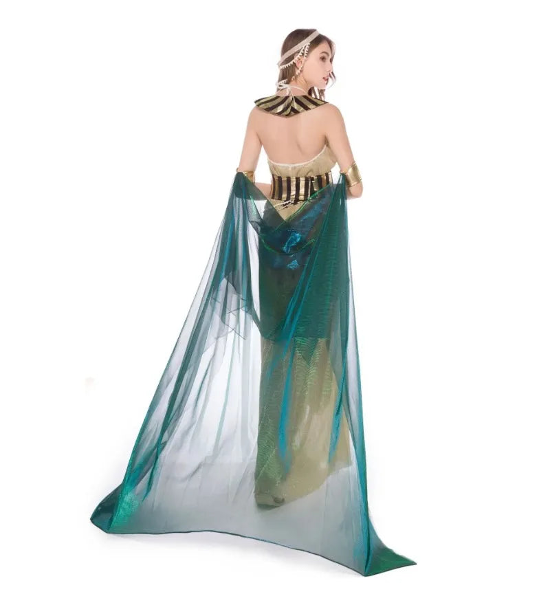 Ancient Egypt Egyptian Pharaoh Costume Egypt Cleopatra Cleopatra Queen Cosplay Halloween Party Couple Party Dress Good Vibrations