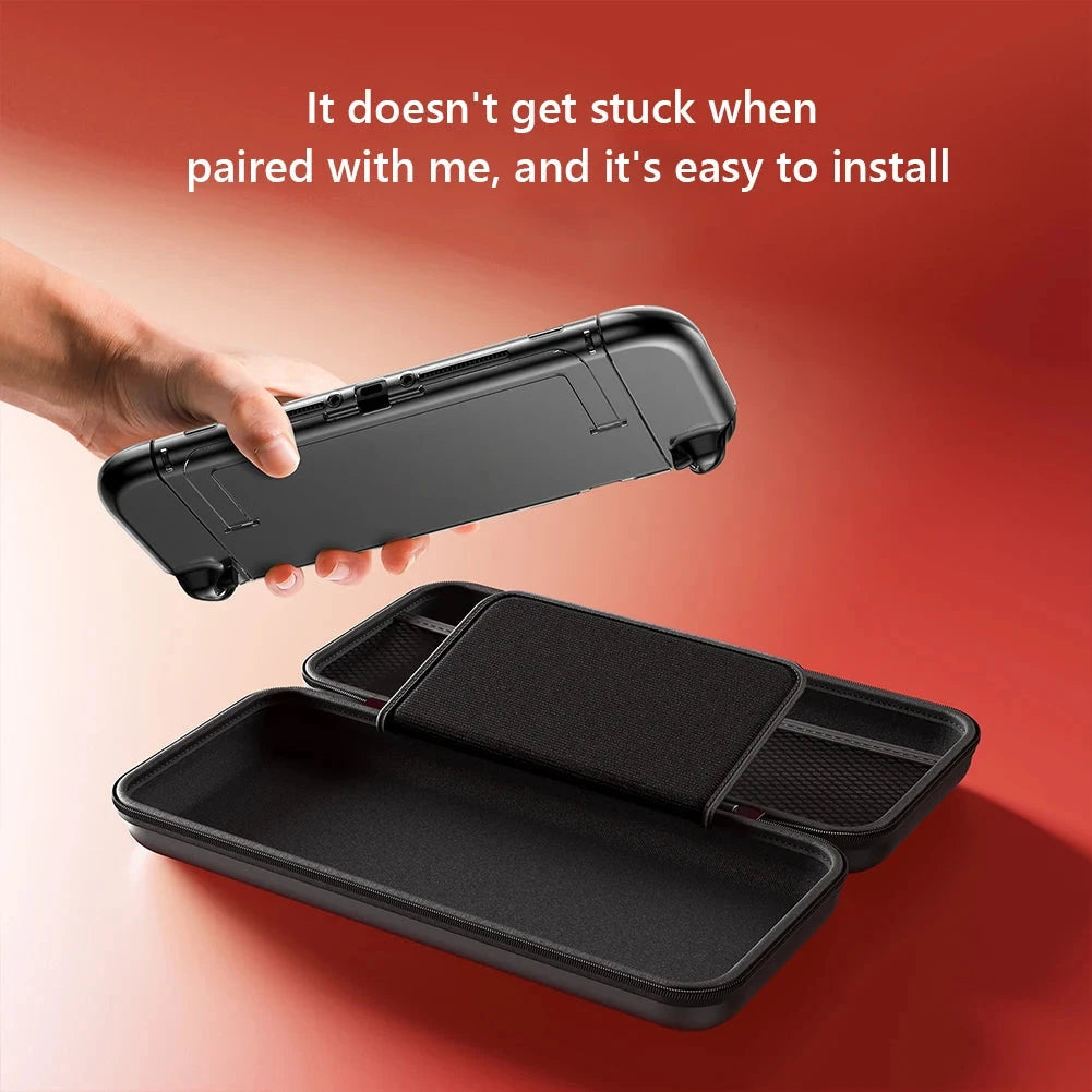 For NS For Switch 2 Game Console Storage Case Portable Carrying Bag Hard Shell NS 2 Console Travel Case with 10 Game Card Slots Good Vibrations