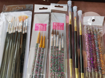 6/31PCS Nail Art Brush Set Detailing Carving Dotting Dual-Head Brushes for Acrylic UV Gel Polish Manicure Tools Good Vibrations