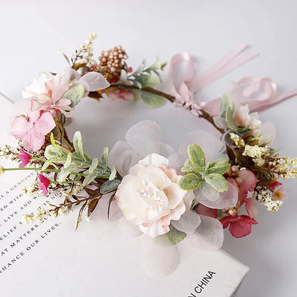 Bride bridesmaid Wreath Crown Festival Headband Good Vibrations