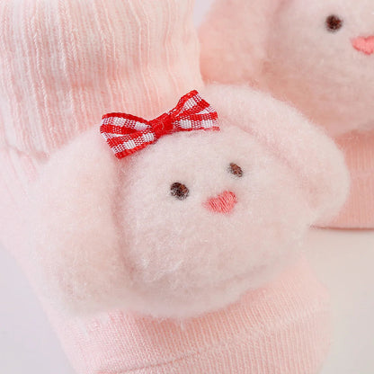 0-6 Months Socks for Newborns Baby Girls Boys Soft Cotton Socks Spring Autumn Cute Cartoon Animal Doll Infant Floor Sock Good Vibrations
