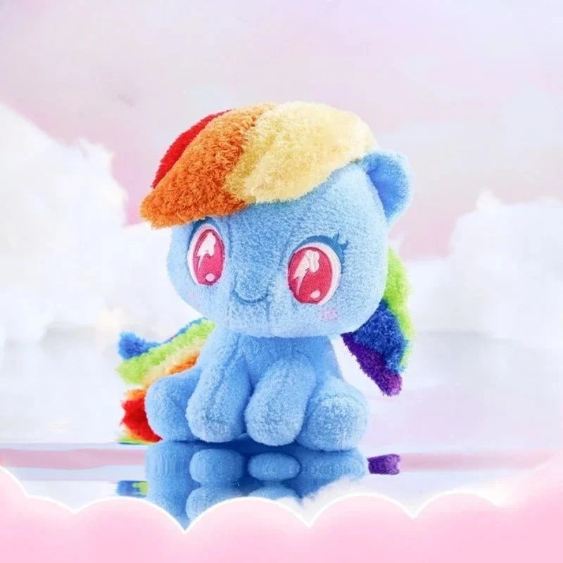 My Little Pony Plush Doll Pony Baby Li Series Q Edition Sitting Dolls Cartoon Soft Ornament for Girls' Birthday Companion Gifts Good Vibrations