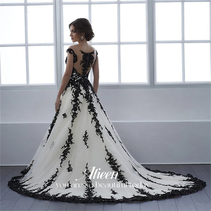 Wedding Dress Gala Dresses Woman Customized for Party Dresses for Prom Line A Black Decal White V Collar Evening Gown Luxury Good Vibrations