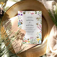 20pcs Country Wedding Invitation, Personalized Wedding Invitation Card, Wedding Invitations for Elegant Wildflowers Good Vibrations