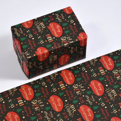 Christmas Gift Wrapping Paper Flower Bouquet Packing Kraft Paper DIY Crafts Paper Christmas New Year Party Packaging Decoration Good Vibrations