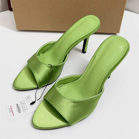 Sexy High Heels Open Toe Women's Slippers Street Style Banquet Striptease Shoes Fashion Slide Zapatos De Mujer Good Vibrations