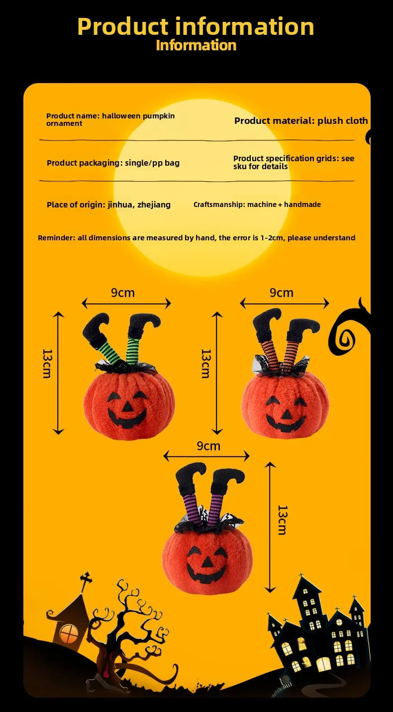 Halloween decorations creative witch feet pumpkin doll ornament ghost party atmosphere ornament home accessories Good Vibrations