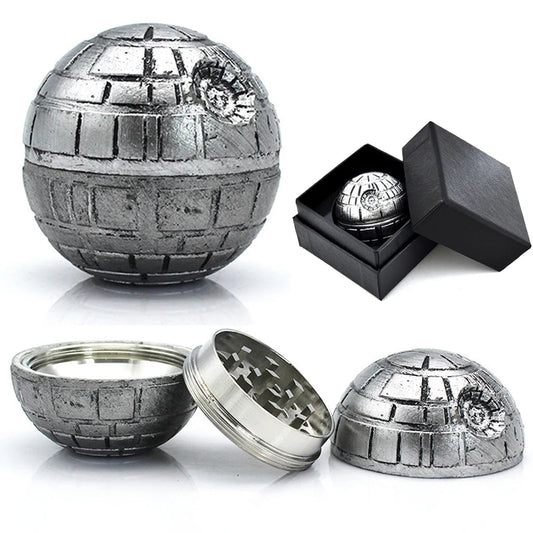 Cyberpunk Metal Tobacco Spice Grinder 3 Layers Herbal Crusher 50mm Smoke Herb Muller Cigarette Accessories With Gift Box Good Vibrations