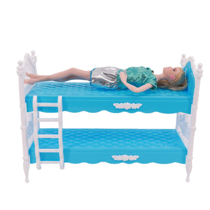 Doll House Furniture Bed Table Chair For 11.8inch 30cm Doll Plastics Cleaning Tools Accessories Mini Furniture Model Gifts Toys Good Vibrations