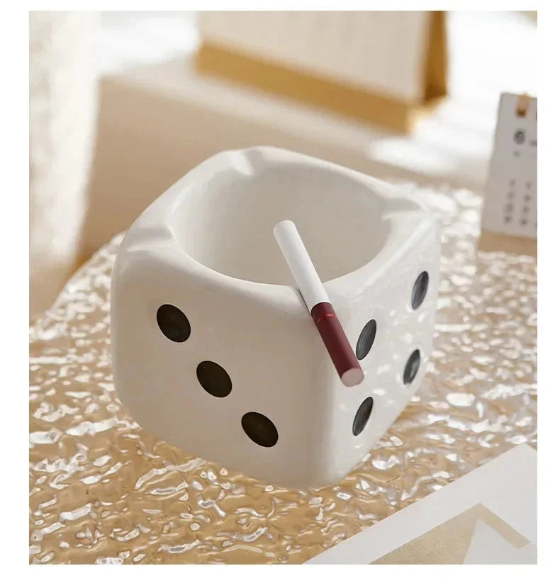 Dice Ashtray Modern Home Living Room Decoration Office Meeting Room Desktop Ornament Smoking Accessories Ash Tray Gift Good Vibrations Adult Super Store