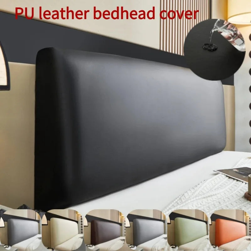 Pu Leather Bed Headboard Cover Technology Cloth Waterproof Bed Head Cover All-inclusive Bedside Protector Slipcovers Bedroom Good Vibrations
