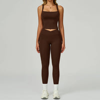 2 Pieces Yoga Set Women Tracksuits Sport Bras Workout Tops Yoga Clothes Fitness Leggings Flared Pant Gym Set Seamless Yoga Suit Good Vibrations