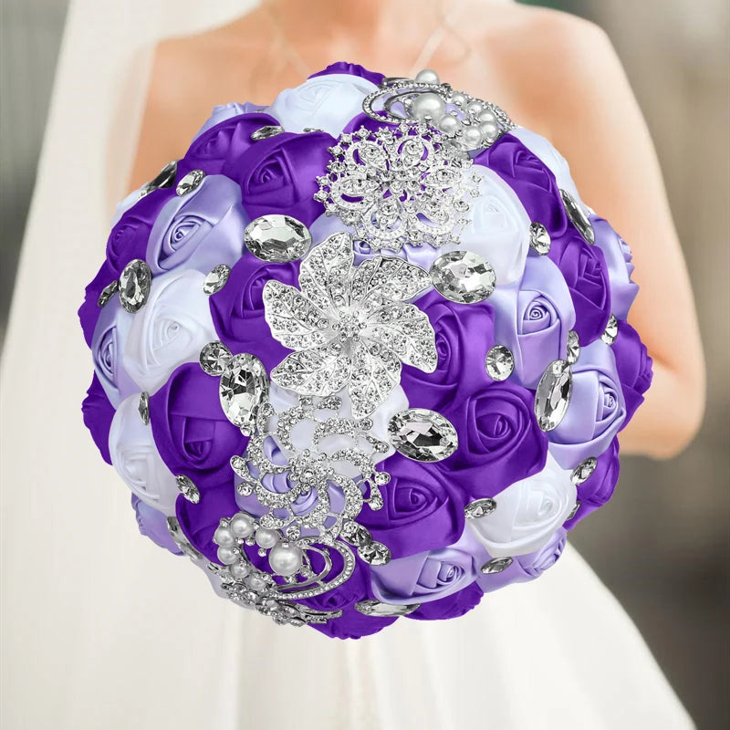 Green Crystal Wedding Bouquet Red Brooch bouquet wedding Wedding flowers Bridal Bouquets Good Vibrations