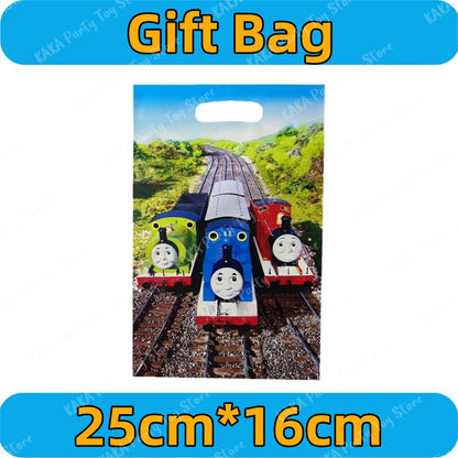 Thomas Birthday Decorations Cartoon Train Balloons Paper Tableware Stickers Backdrop For Kids Boy Girl Party Supplies Toy Gifts Good Vibrations