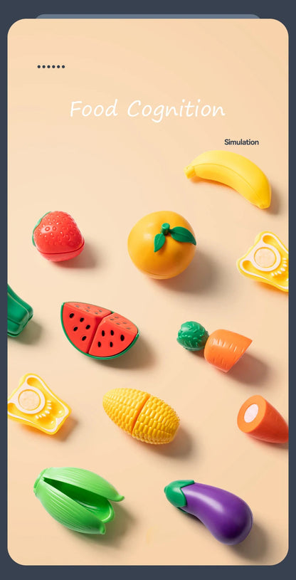 Children Pretend Play Cooking Toys Simulation Food Fruit Vegetable Kitchen Toys Montessori Educational Interactive Toy For Girls Good Vibrations