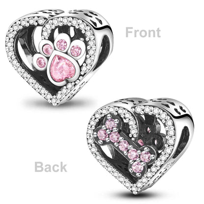 Heart Shape 925 Sterling Silver Family Lover Affection Pendant Charm Beads Fit Original Bangle Bracelet DIY Jewelry For Women Good Vibrations