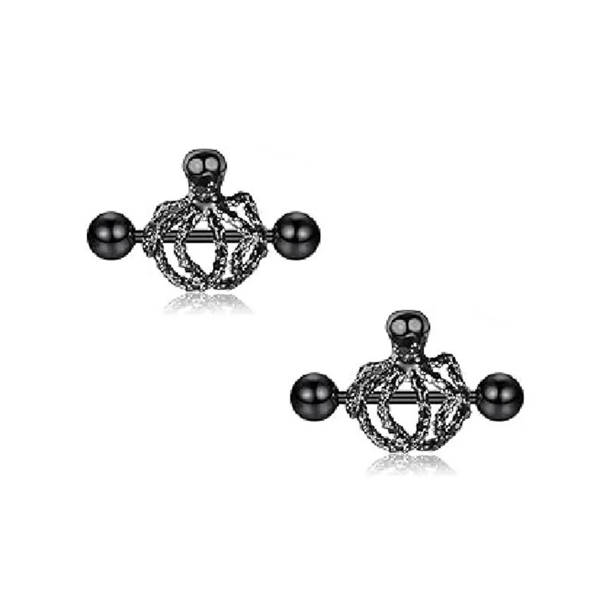 Punk rock sexy black rose nipple ring, body puncture nipple jewelry, women's sexy accessory gift Good Vibrations