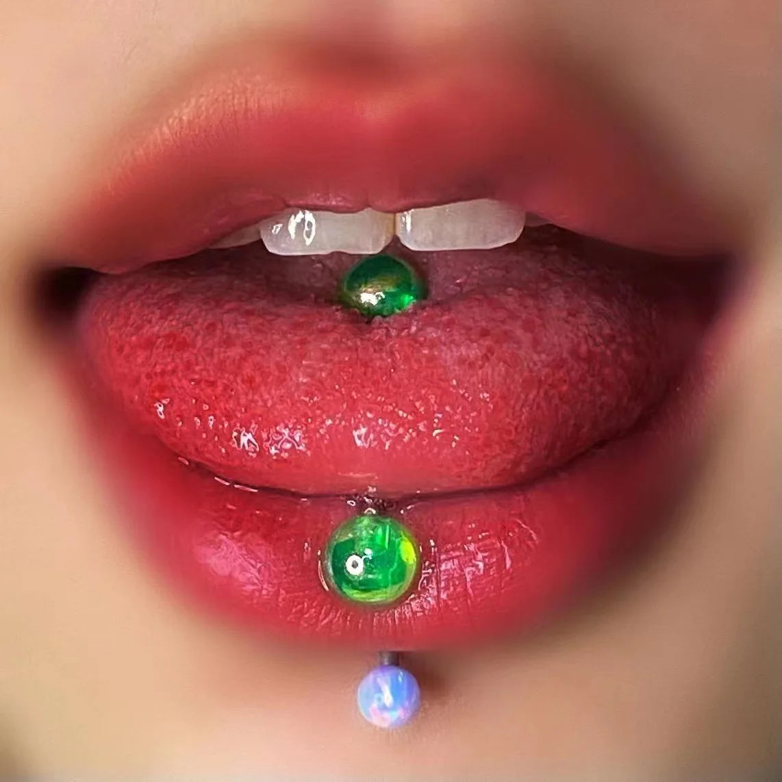 Tongue Nail Fashion Acrylic Tongue Ring Piercing Ear Nipple Rings Wear Lip Retro Stud Earring Puncture Jewelry Good Vibrations