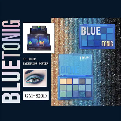 15 Colors Eyeshadow Palette Set Colorful Neon Rainbow Makeup Eyeshadow Palette Vibrant Shimmer Matte Pigmented Blendable Make Up Good Vibrations