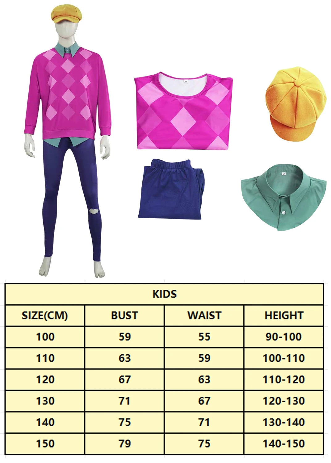 Kids Saja Boys Bobby Baby  Top Hat Pants Halloween Carnival Party Cosplay Costume Full Set Kpop Demons Hunters Roleplay Suit Good Vibrations