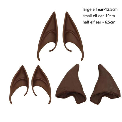 Cosplay Fairy Pixie Elf Ears Soft Vampire Ear Prop Angel Anime Party Dress Up Costume Accessories for Halloween Christmas GOOD Vibrations