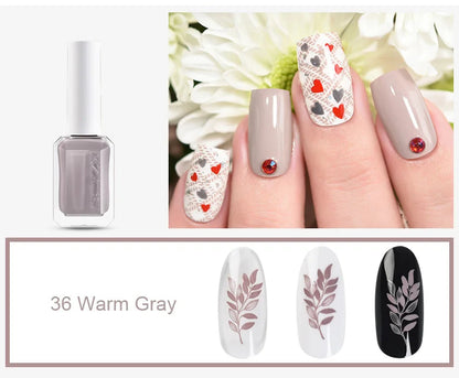 11ml 24 Colors Nail Stamping Polish Gold Silver Nails Art Varnish for Stamping Plate DIY Nail Printing Polish Nail Art Tools Good Vibrations