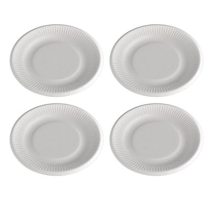 50 Pcs/lot Disposable Plastic Plates for Weddings Hard Dishes Parties Paper Wooden Cake Pan Tableware Good Vibrations