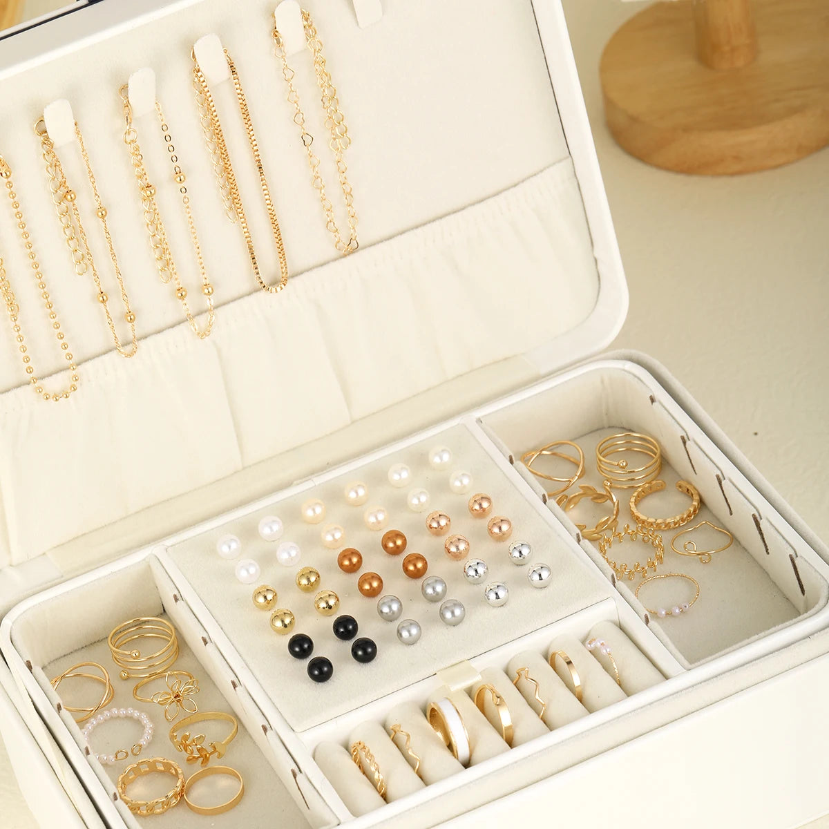 62-Piece Chic Jewelry Set Collection - Jewelry Sets for Women with Earrings, Rings,Bracelet Stylish Accessories for Daily Outfit Good Vibrations