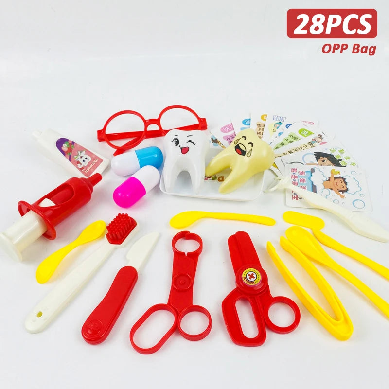 Doctor Set For Kids Pretend Play Girls Role-playing Games Hospital Accessorie Medical Kit Nurse Tools Bag Toys For Children Gift Good Vibrations