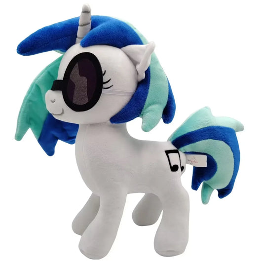 Anime DJ Pon-3/Vinyl Scratch Horse Plush Doll Stuffed Toys 25-30CM Good Vibrations