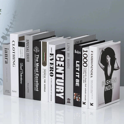 Modern fake book ornament Nordic light luxury simulation book living room home store decoration photo props book case box Good Vibrations