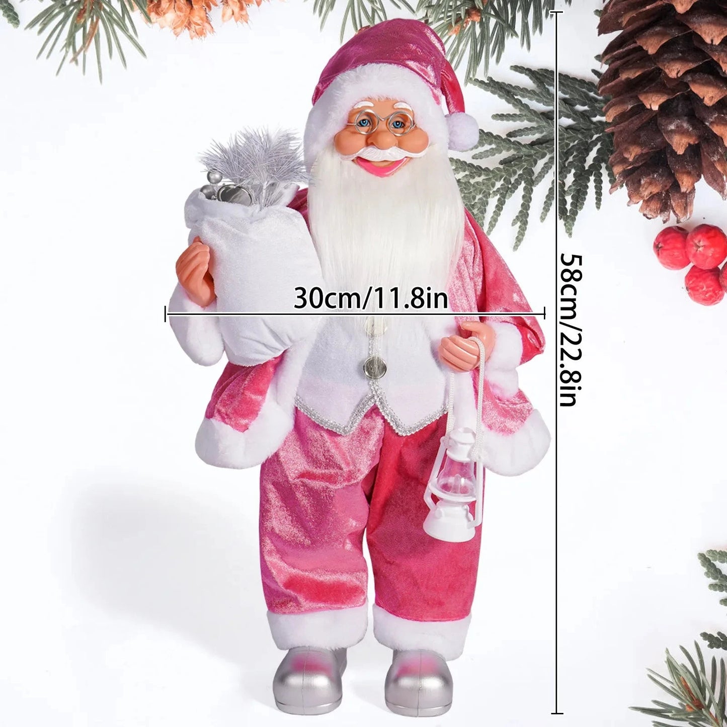 Christmas decoration standing Santa Claus doll ornaments Happy Date Christmas Santa Claus Figurine Decor party Ornament Gift Good Vibrations