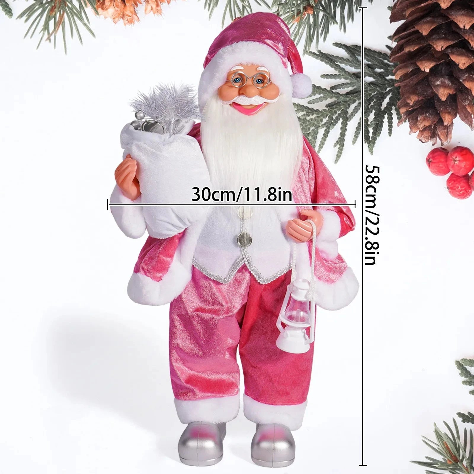 Christmas decoration standing Santa Claus doll ornaments Happy Date Christmas Santa Claus Figurine Decor party Ornament Gift Good Vibrations