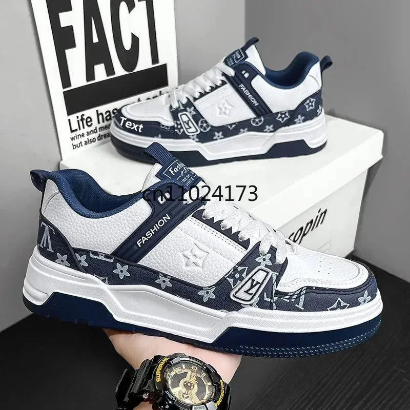Trendy Men's Cross-Border Shoes New Style Thick Bottom Sports Casual Shoes Men's Popular White Shoes Solvent Shoes Men's Sports Good Vibrations