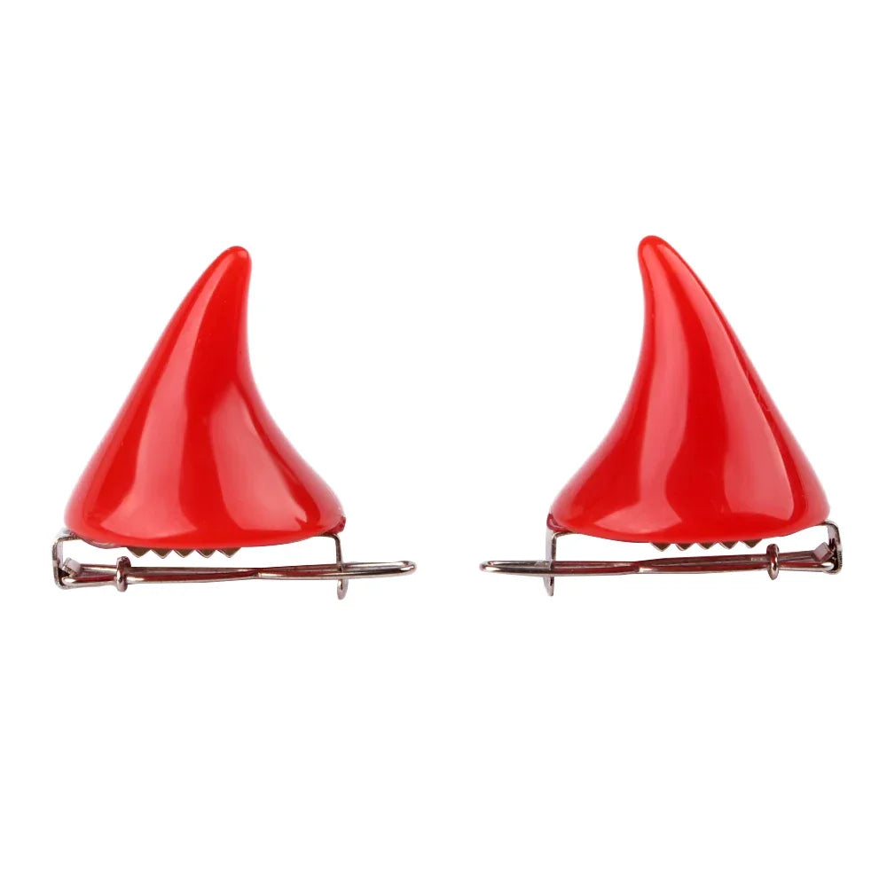 Halloween Hair Accessories Clip 1 Pair Small Demon OX Horn Hairpins Gothic Party Cosplay Costume Pin Hairpins Costume Horn Good Vibrations