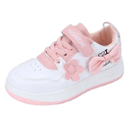 Teenagers outdoor sneakers Student girls' cute bow sports shoes Comfortable soft sole running shoes casual tennis shoes Good Vibrations