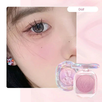 Kakashow Gradient Blush - Dual-Color with Subtle Shimmer and Matte Finish,Lasting Natural Peachy Glow for a Youthful Look Good Vibrations