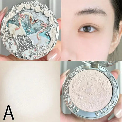Flower Knows Swan Ballet Series Swan Embossed Blush Lasting Natural Waterproof Blush Cosmetic Fairy Handheld Mirror Good Vibrations