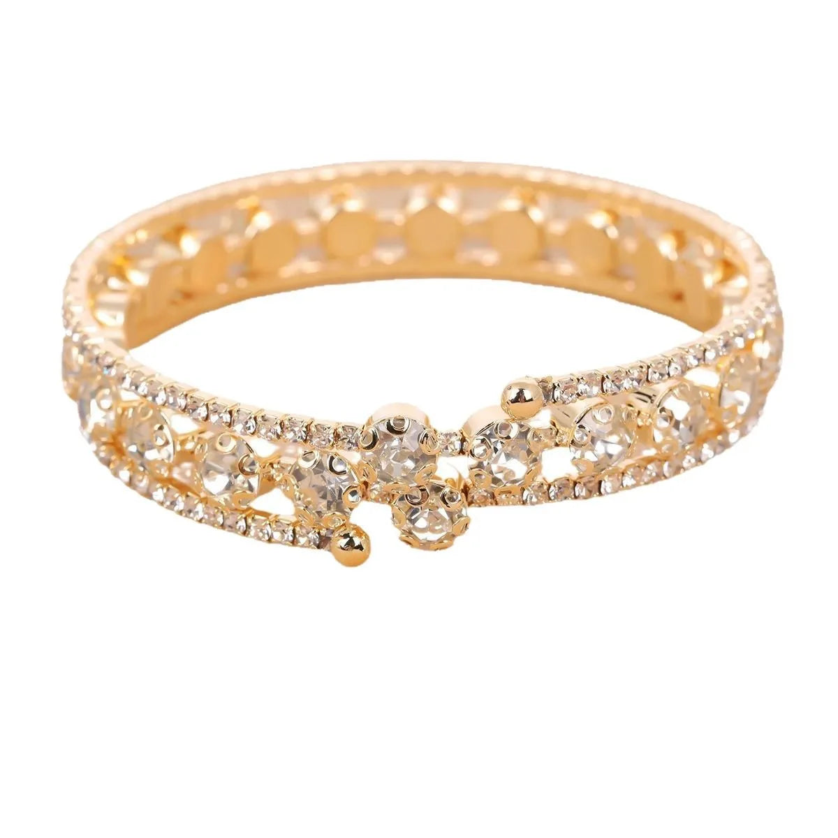 Three Layer Full Diamond Exquisite Fashionable High-end Versatile Personality Bracelet Shining Rose Gold Retro Good Vibrations