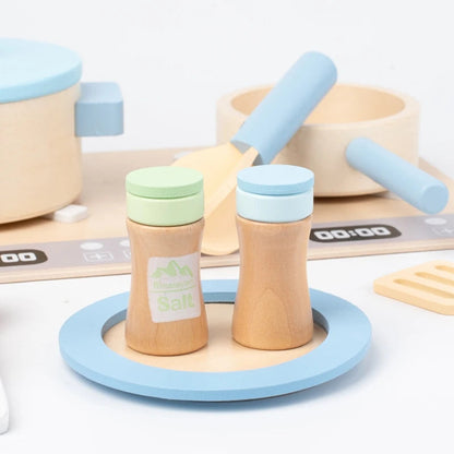 Wooden Toy Play House Early Education Simulation Kitchen Children Cooking Toys Gift Good Vibrations