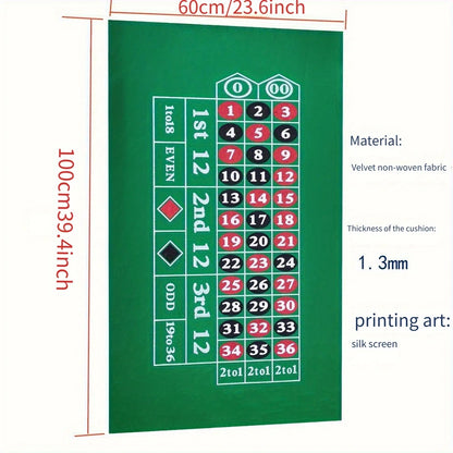 Chip tablecloth, Texas Hold'em velvet table mat, roulette chip cloth, entertainment equipment board game cloth, roulette table m Good Vibrations