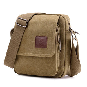 Casual Crossbody Bag, Men's Retro Canvas Crossbody Bag, Suitable for Going Out and Daily Commuting, Shoulder Bag Good Vibrations