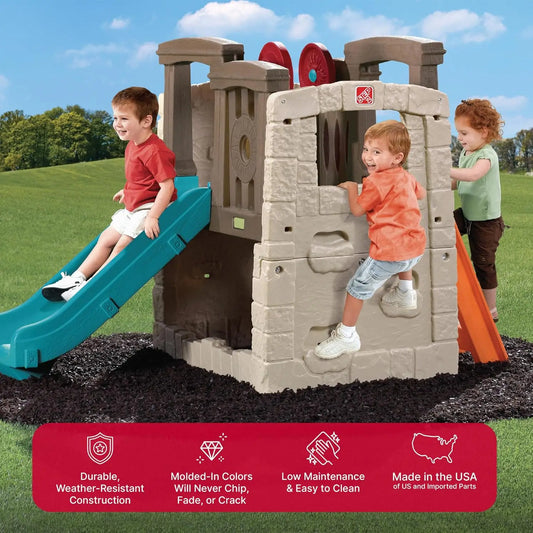 Woodland Climber II Kids Playset, Ages 2 –6 Years Old, Toddler Slide and Climbing Wall, Outdoor Playground for Backyard, Sturdy Good Vibrations